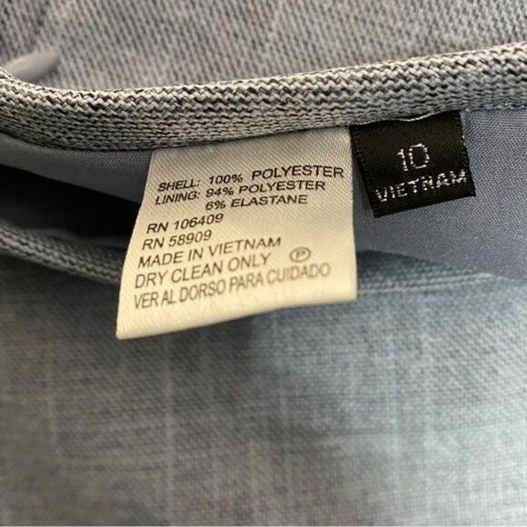 Preston & York Skirt Suit Size 10 Blue - Picture 9 of 9